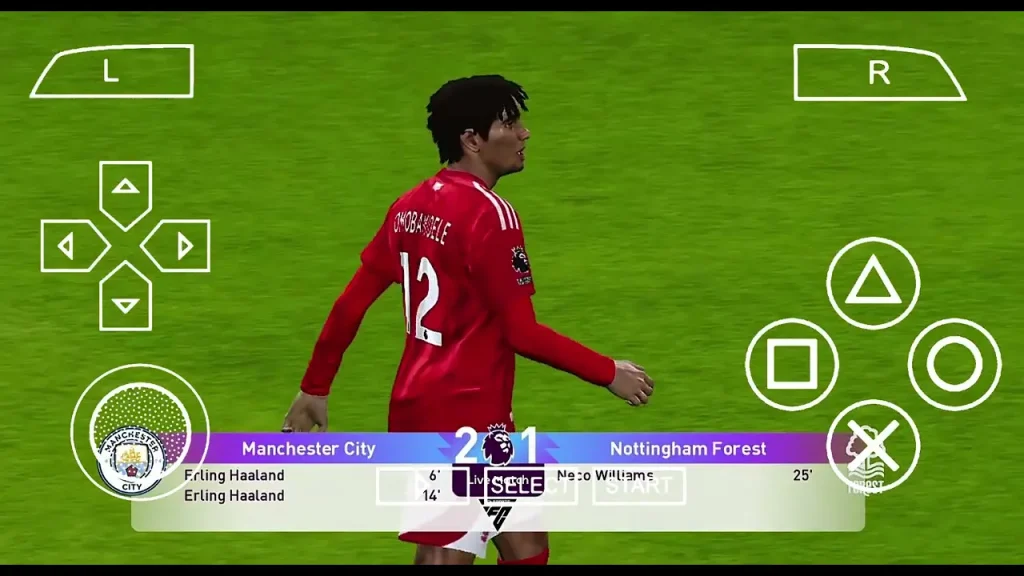 EA Sports FC 26 PSP ISO gameplay on Android showing realistic football action with updated 2025/26 squads