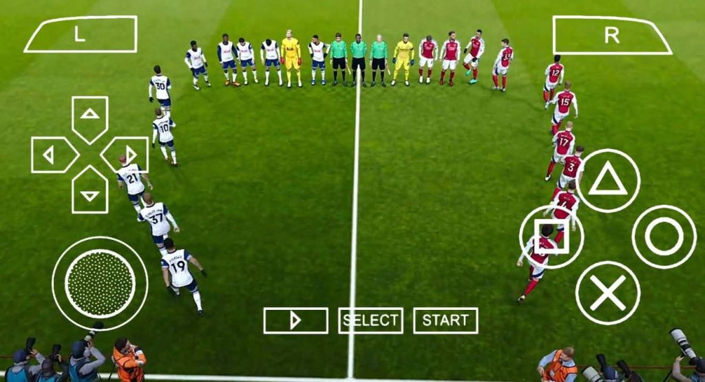 EA SPORTS FC 26 PSP ISO Android gameplay showing PS5 camera view in 4K graphics