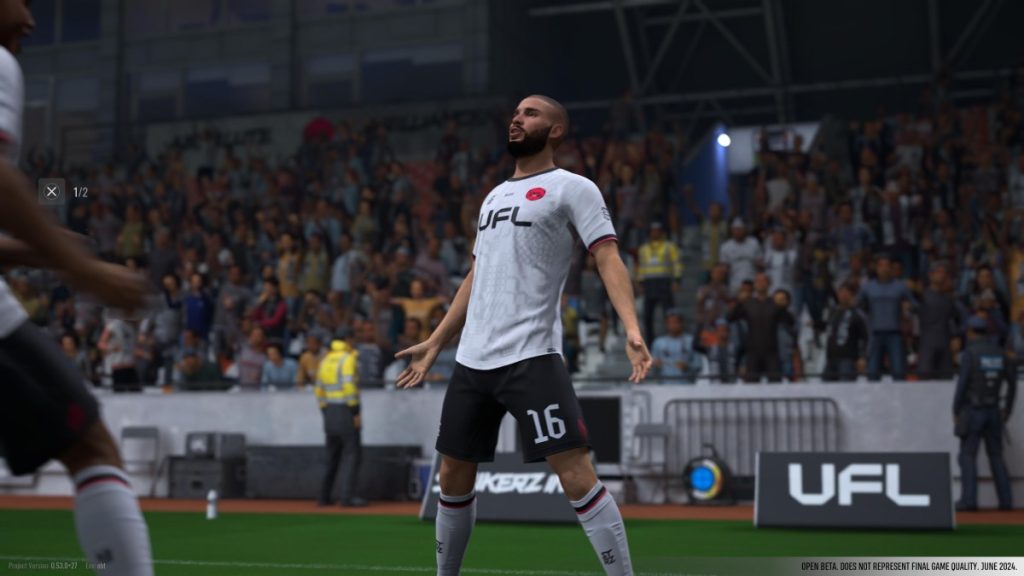 FIFA 16 Mod UFL 26 commentary moment as Peter Drury calls a goal during a derby match.