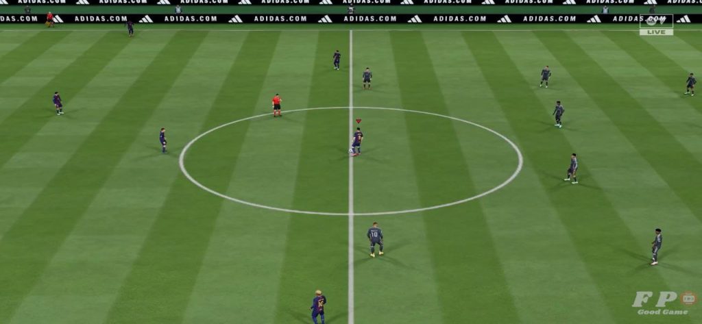 EA SPORTS FC 26 Nintendo Switch gameplay showing updated stadiums and player models in handheld mode.