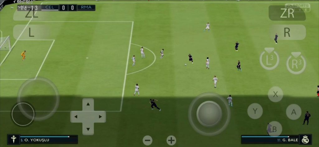 FIFA 20 Legacy Edition Android Yuzu gameplay showing realistic graphics and offline football experience
