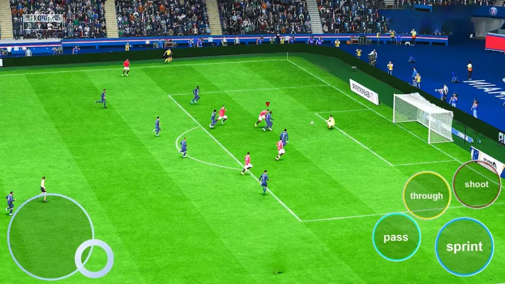 Football League 2026 Android gameplay showing smooth controls, HD pitch, and dynamic camera angles)